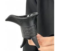 Vyloky Gobelet empereur noir design antique en verre pour vin saké thé 3 tailles 10 ml 20 ml 100 ml collection idée cadeau (petit 10 ml)