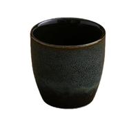 Vyloky Gobelet en céramique - 150 ml - Gobelets individuels à thé et à saké - Passe au lave-vaisselle - Marbre, vert, bleu et plus - Fond antidérapant (lot de 1 ou 4) (vert aurore)