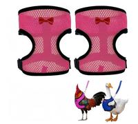Vyloky Harnais de poulet - 4 couleurs/tailles - Respirant - Doux - Réglable - Pour poules, canards, oies, chiots, petits chiens - Marche amusante dans le jardin (rose, L - grand)