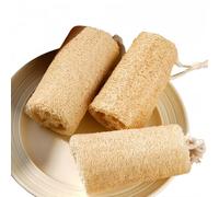 Vyloky Lot de 3/5 éponges luffa naturelles - Éponges à vaisselle et éponge exfoliante pour cuisine et douche, avec ruban de suspension (5 pièces) (3 pièces)