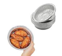 Vyloky Lot de 30/60 plaques de cuisson jetables en feuille d'aluminium, résistantes à la température de 220 °C, imperméables et résistantes à l'huile, antiadhésives, 21,5 cm/18,5 cm (17-21,5 cm, 30