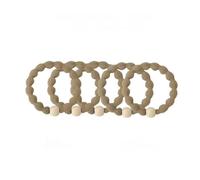 Vyloky Lot de 8 élastiques de sport pour cheveux épais - Mélange de coton et forme de perle antidérapante pour le yoga/la course - Sans douleur à la traction - Prêt à l'emploi (kaki - Lot de 5)