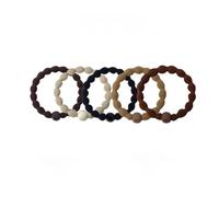 Vyloky Lot de 8 élastiques de sport pour cheveux épais - Mélange de coton et forme de perle antidérapante pour le yoga/la course - Sans douleur de traction - Prêts à l'emploi - Couleurs mélangées