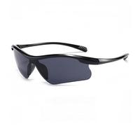 Vyloky Lunettes de cyclisme, lunettes de soleil photochromiques, pour homme et femme, monture monobloc, VTT, cyclisme, course (monture noire avec verres noirs et gris)