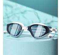 Vyloky Lunettes de natation correctrices unisexes | -2,00 à -6,00 dpt | anti-buée | joint confort | UV400 | sangles réglables | avec boîte de rangement (bleu turquoise, -4,50 dpt)