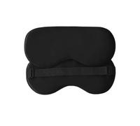 Vyloky Masque de sommeil naturellement rafraîchissant en soie, opaque, respirant, avec 4 couches et réglable, pour voyage/bureau, 5 couleurs, noir