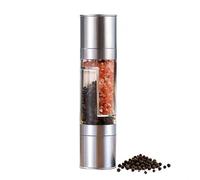 Vyloky Moulin à sel et poivre 2 en 1 en acier inoxydable | Noyau de broyage réglable en céramique | Moulin à épices manuel (sans contenu)