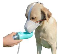 Vyloky, Muselière pour chien, souple avec revêtement en maille, anti-poison et sangles réglables, empêche les morsures et les léchages, gris + bande réfléchissante, taille M : snout : 9¾"-10¾")