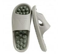 Vyloky Pantoufles de massage pour homme et femme - Chaussons d'acupression avec mousse à mémoire de forme EVA - Antidérapantes - Pour la salle de bain, le jardin, le sauna, la douche, la plage, gris