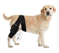 Vyloky Protection du genou arrière pour chien - Ajustement des deux côtés pour le ligament croisé et les tirages osseux - Température du milieu de plongée réglable (noir, taille XS-L universel), noir