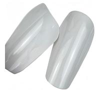 Vyloky Protège-tibias professionnels de football - Blancs - Miroir - Coque vierge - PP - Haute résistance - Pour adolescents et adultes - Entraînement compétition (L)