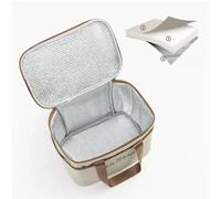 Vyloky Sac à déjeuner isotherme et étanche avec design pliable et fermeture éclair étanche, idéal pour le travail, les études et les activités de plein air Kit de voyage neutre (petite taille)