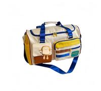 Vyloky Sac à main tendance, sac de voyage, léger et facile à transporter, sac à main/épaule/sac à croix, 45 × 20 × 30 cm, grande capacité, position indépendante de la chaussure, bleu, pendentif toast