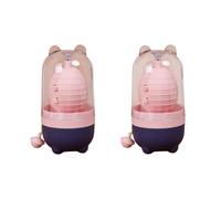 Vyloky Secoueur d'œufs manuel en silicone PC - Mélange du jaune d'oeuf et des blancs d'œuf avec câble - Œuf doré sans coque à ouvrir - Pour la maison, le camping, les voyages (2 x rose)