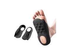 Vyloky TEP/TPR Semelles orthopédiques - Correction pour pied plat et jambes XO - Support de voûte plantaire avec profil en nid d'abeille - Pour stand / course / talons hauts - Noir/blanc (noir, une