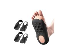 Vyloky TEP/TPR Semelles orthopédiques - Correction pour pied plat et jambes XO - Support de voûte plantaire avec profil en nid d'abeille - Pour stand / course / talons hauts - Noir/blanc (noir, deux