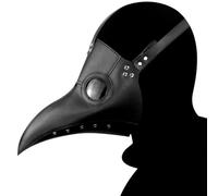 Vyloky Ulalaza Masque de médecin de la peste, pour Halloween et carnaval, accessoire de costume steampunk, 3 couleurs au choix (noir)