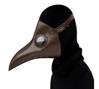 Vyloky Ulalaza Masque de médecin de la peste, pour Halloween et carnaval, accessoire de costume steampunk, 3 couleurs au choix (marron)