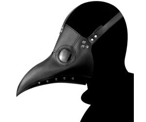 Vyloky Ulalaza Masque de médecin de la peste, pour Halloween et carnaval, accessoire de costume steampunk, 3 couleurs au choix (noir)