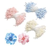 Vylro 1100 Pièces Étamines de Fleurs Artificielle,3mm Double Têtes Fleur Étamine,Pistils de Fleurs à Double Tête Faits Main,Pistil Fleur Loisir Creatif,pour Bricolage La Main,Décoration,I'artisanat