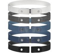 Vylyciy Lot de 5 ceintures élastiques sans boucle pour homme et femme - Ceinture élastique sans boucle - Ceinture élastique pour jeans, pantalons, robe