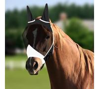 Vylyciy Masque Anti-Mouches pour Cheval,Masque Anti Mouche Cheval Protection UV,Masques Chevals Anti Mouche,Respirant Bonnet Anti Mouch Cheva,Anti Mouches Chevaux,Déhnable, Atmungsaktiv,Confort,Noir