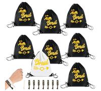 Vylyciy Team Bride Sac à Cordon,8PCS Sac a Dos Evjf, Sa Evjf Team Bride, Sa à Dos Cordon de Serrage de Mariée, Mariée Teams Brides Saa,Evjfs Futur Mariee Sacs pour Cadeau Mariage, Fiançailles,34x42CM