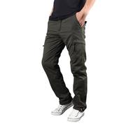VYLYNL Pantalon cargo pour homme doublé en polaire, pantalon tactique multi-poches pour l'extérieur, pantalon cargo de couleur unie, durable, chaud pour l'hiver, pantalon de travail décontracté