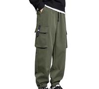 VYLYNL Pantalon de combat cargo pour homme - Pantalon de jogging cargo élastique, coupe ample, pantalon de marche, de randonnée, de travail, pantalon de survêtement droit, multi-poches, couleur unie