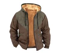 VYLYNL Sweat à capuche en polaire avec fermeture éclair intégrale pour homme - Motif camouflage - Veste à capuche confortable et chaude à manches longues avec poches et cordon de serrage - Sweat à