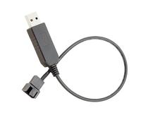 Vynetra Adaptateur d'alimentation USB vers 4 broches 5 V vers 12 V pour ventilateur élévateur - Câble convertisseur - Accessoires de refroidissement d'ordinateur - Câble adaptateur isolé en PVC