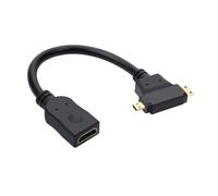 Vynetra Adaptateur multipériphérique HDMI vers mini port plaqué or pilote non nécessaire pour consoles de jeu à cadre numérique vers adaptateur micro