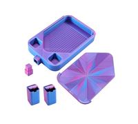 Vynetra Bac à outils portable pour perles - Couvercle complet - Poubelle intégrée - Solution de stockage de perles - Plateau de nettoyage