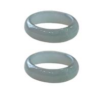 Vynetra Bagues de jades rétro chinoises pour femme - Décoration de jades naturels - Cadeau de vacances - Avec boîte cadeau - Bagues en jade tendance
