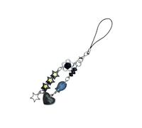 Vynetra Bracelet de téléphone tendance en forme de cœur avec perles de poisson pour une durabilité et un style adaptés à un usage quotidien, BK, Résine