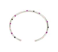 Vynetra Bracelet jonc contemporain en cuivre ouvert réglable pour les tenues tendance Accessoire de poignet léger semi-ouvert, taille unique, Comme décrit