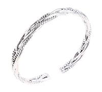 Vynetra Bracelets rétro simples torsadés en métal tressé pour hommes, bijoux, garçons, mari, père, bracelet tissé pour femmes, hommes, bracelets à capuche tendance pour garçons