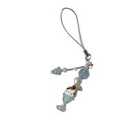 Vynetra Breloque de téléphone en forme de chat avec perles en forme de chat - Chaîne de téléphone délicate en acrylique - Accessoire de clé pour elle, Acrylique