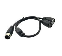 Vynetra Câble adaptateur professionnel DIN 5 mâle vers double femelle pour récepteur HDTV projecteur caméscope extension