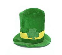 Vynetra Chapeau de pipe irlandais décontracté vert chapeau haut-de-forme trèfle tendance pour la fête de la Patrick, défilés de fête, décorations de fête de la Patrick, décoration de défilés irlandais