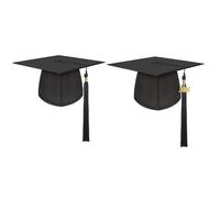Vynetra Chapeau de remise de diplôme traditionnel à pompons pour différentes tailles de tête Convient pour l'école secondaire