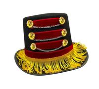 Vynetra Chapeau haut-de-forme de cabaret en coton respirant, accessoire de fête sur le thème du cirque pour cosplay, chapeau de costume de théâtre unisexe