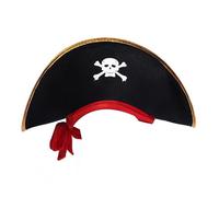 Vynetra Chapeau tricorne pour spectacles de scène, chapeau de capitaine d'Halloween, jeu de rôle, costume de pirate pour scène, fête à thème