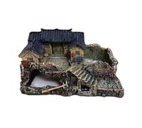 Vynetra Décorations d'aquariums chinois réalistes en résine architecture antique pour crevettes et poissons
