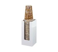 Vynetra Distributeur de gobelets fonctionnels en acrylique - Construction robuste optimisée pour les espaces compacts - Récupération rapide de l'espace - Support de rangement pour gobelets en papier