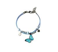 Vynetra Fashionabel Bracelet de cheville en perles et papillon coloré réglable en corde tissée pour femmes filles enfants cadeaux d'anniversaire