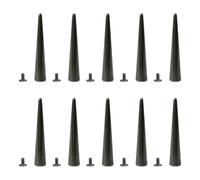 Vynetra Lot de 10 pointes à vis style punk pour cuir et collier de chien, accessoires de mode, 8 pointed cone 10x55, Comme décrit, Comme décrit.