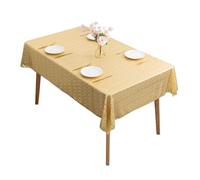 Vynetra Nappe brodée avec paillettes - Facile à nettoyer - En polyester - Convient à différentes tailles de table - Décoration de fête à la maison - Nappe en polyester à paillettes brodées