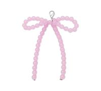 Vynetra Ornement accrocheur à suspendre avec nœud perlé distinctif pour sac à dos, bijoux tendance faits à la main pour femme, A1, Perles