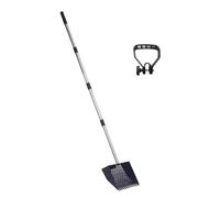 Vynetra Pelle à fumier réglable en acier inoxydable avec poignée ergonomique et plaque de filtre pour volaille agricole traditionnelle grande capacité